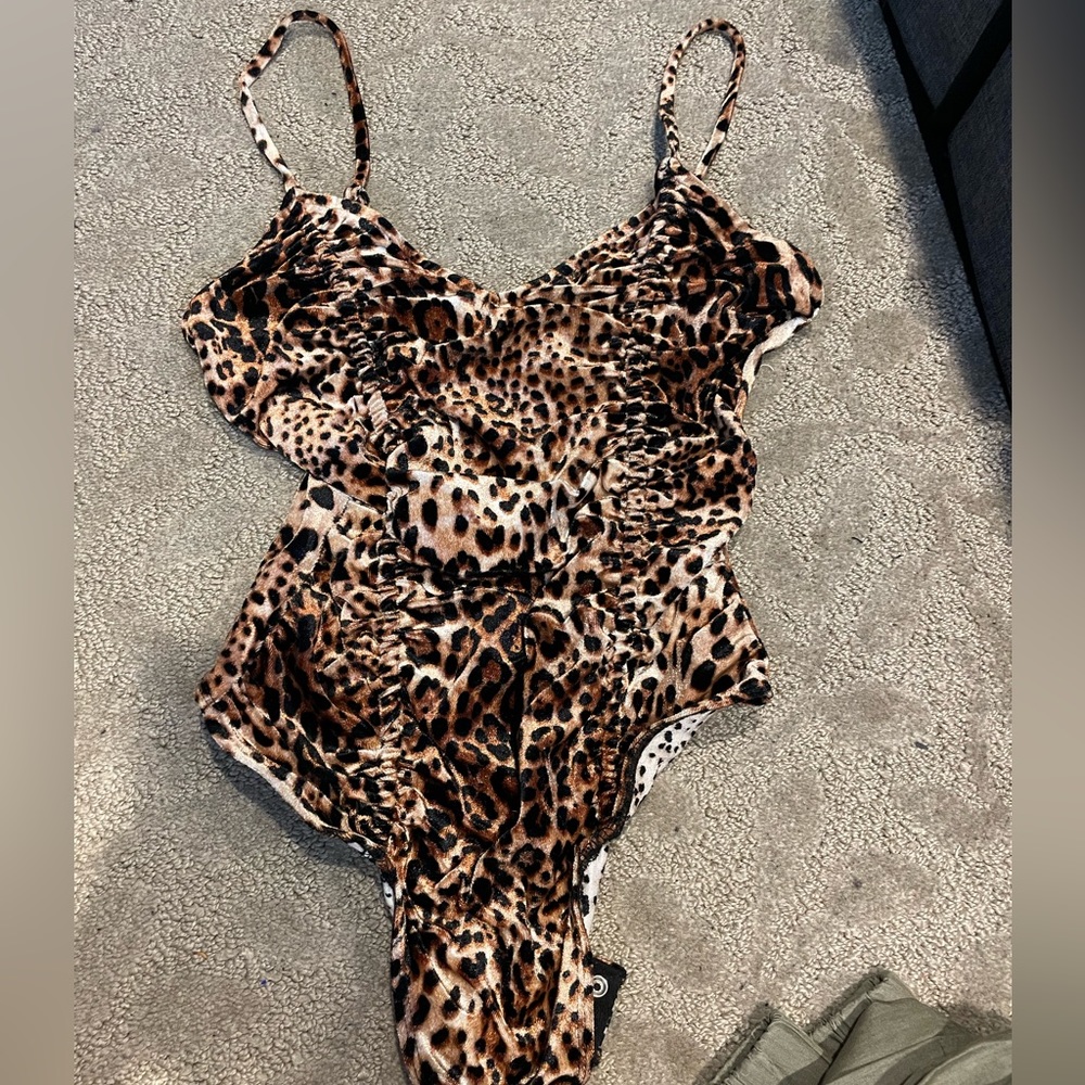 Cheetah print body suit